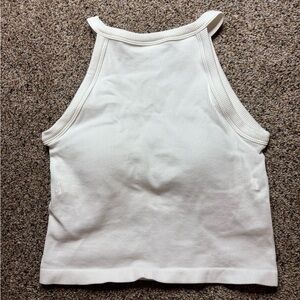 Women's White Sleeveless Top
